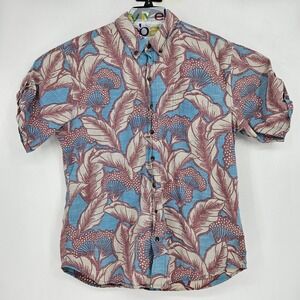 Vtg Reyn Spooner Shirt Mens XL Hawaiian Colorful Floral Reverse Print 90s Casual